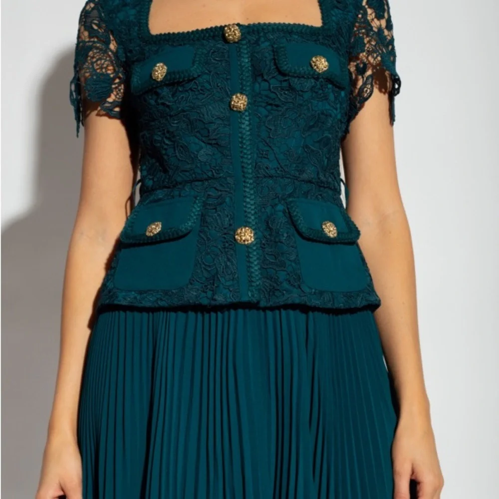 New self portrait teal lace bodice mini dress! - Picture 3 of 4
